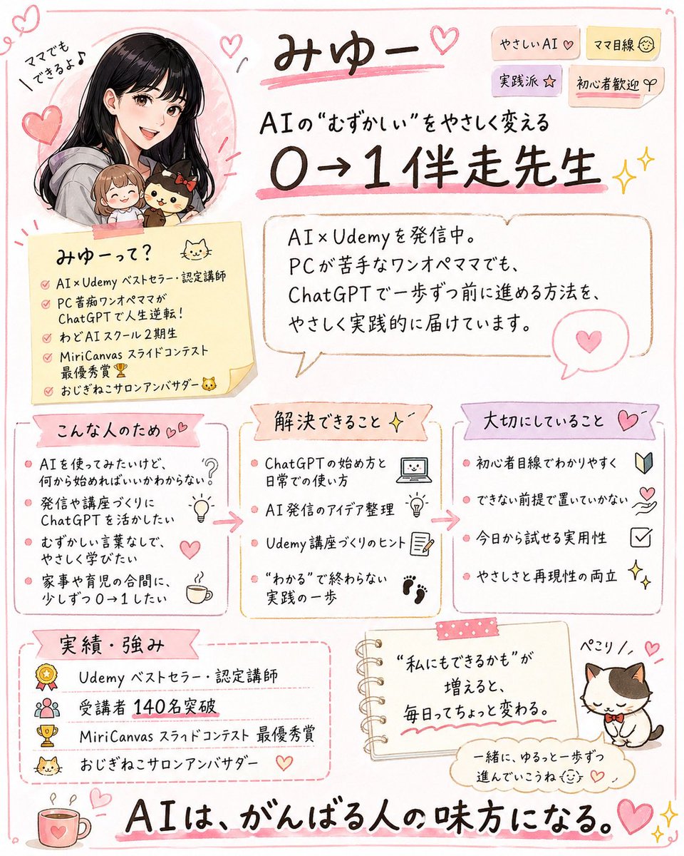 Cute Japanese AI Infographic Poster