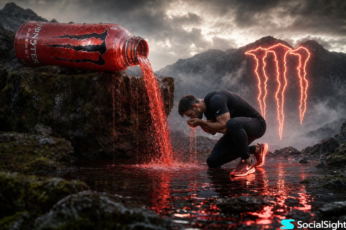 Surreal Energy Drink Waterfall Ad