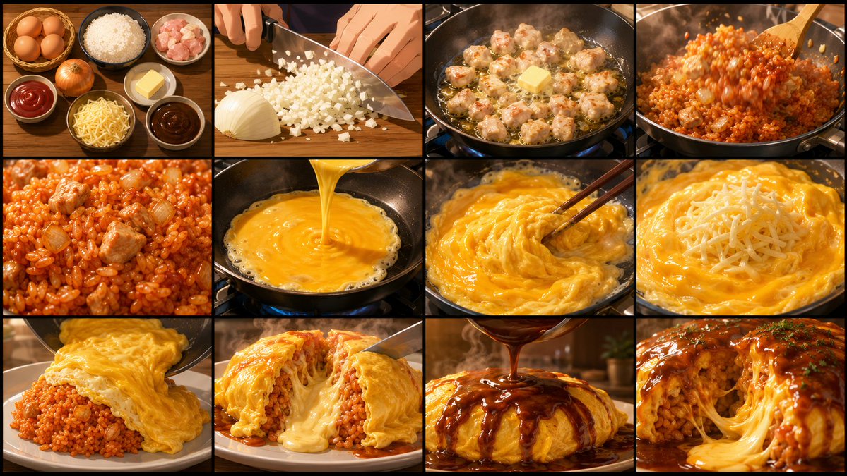 Cheese Omelet Rice Anime Storyboard Sheet