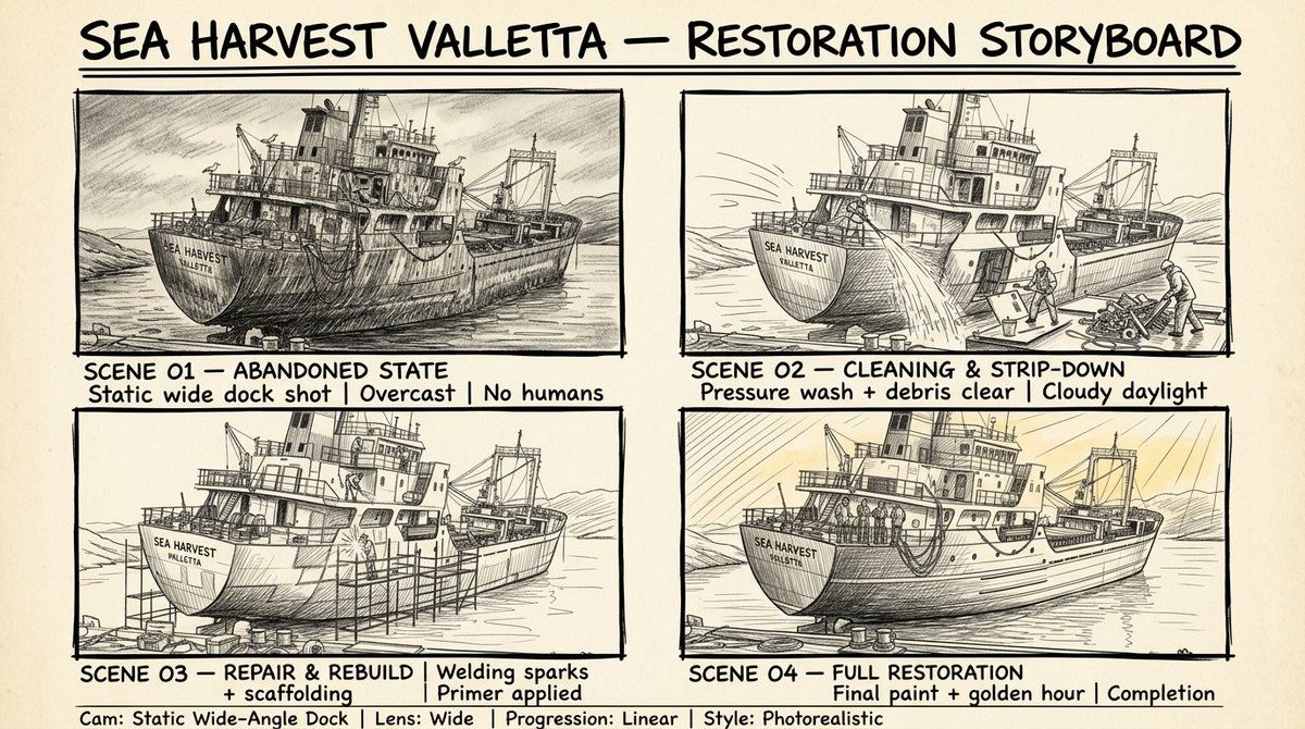 Ship Restoration Storyboard