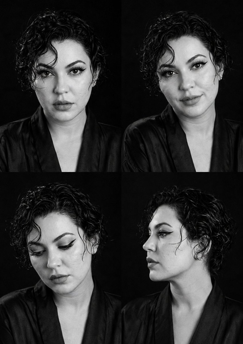 Monochrome Portrait Casting Grid