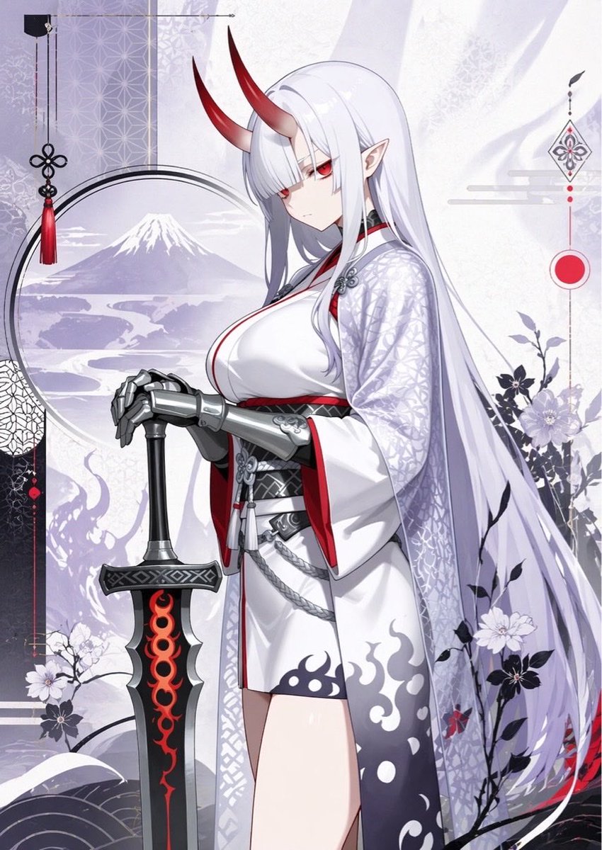 Oni Princess Sword Portrait