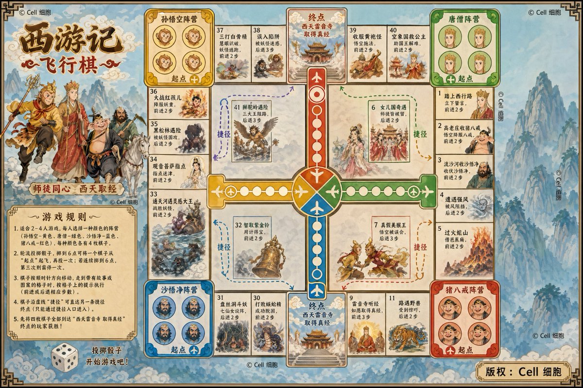 Journey to the West Board Game