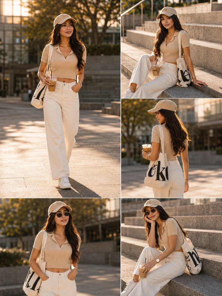 Urban Fashion Portrait Golden Hour