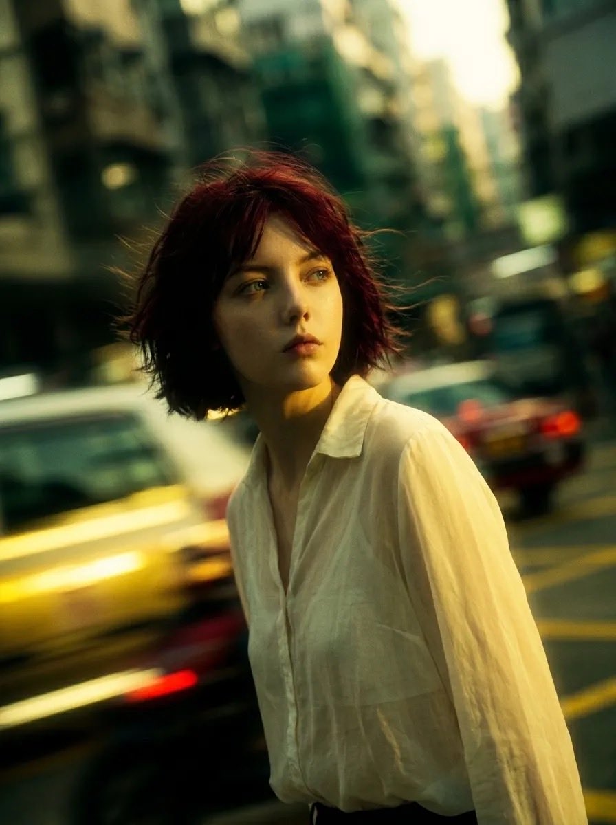 Golden Hour Melancholy Portrait