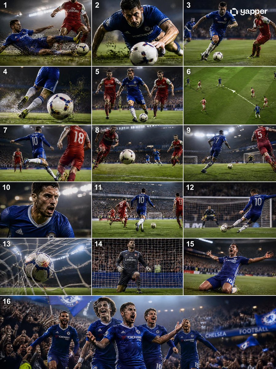 Cinematic Football Goal Storyboard Sequence