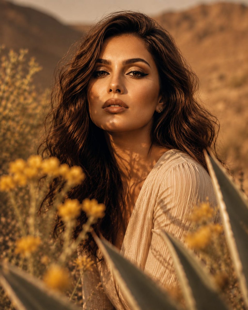 Luxury Desert Beauty Editorial Closeup