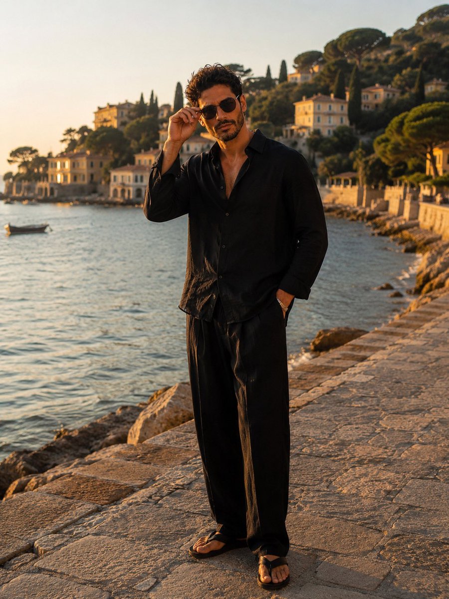 Mediterranean Luxury Summer Style Portrait