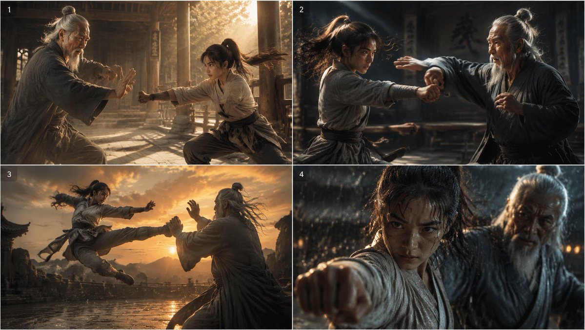 Epic Martial Arts Master Student Duel