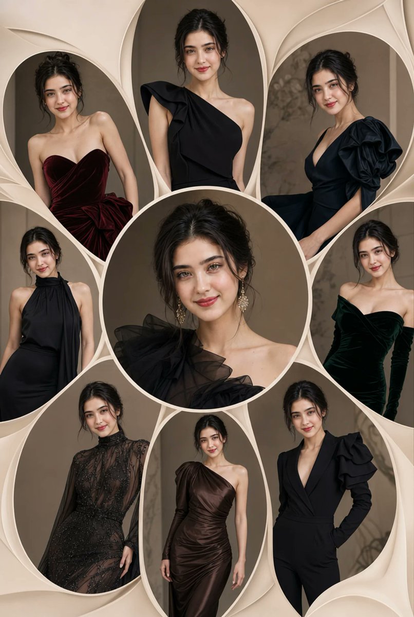 Luxury Couture Floral Collage Portrait