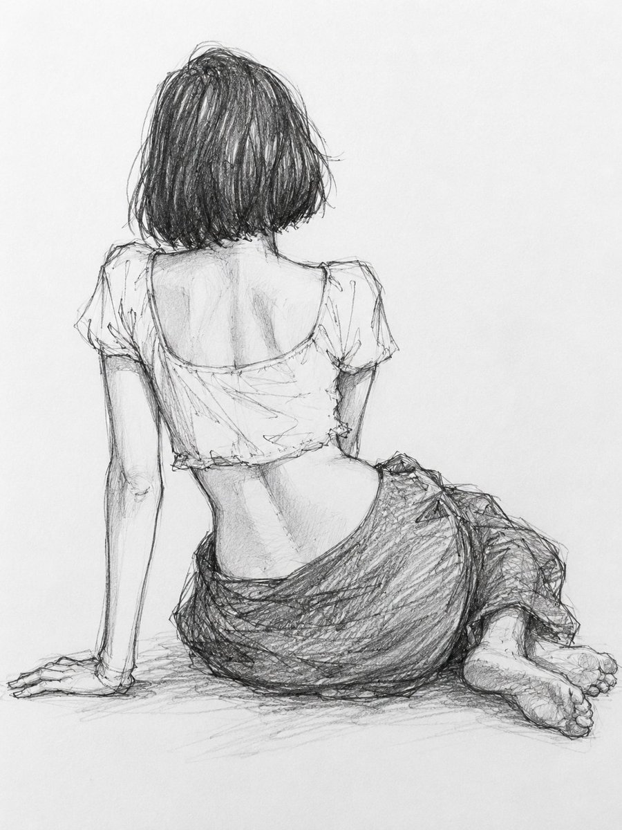 Female Figure Pencil Sketch