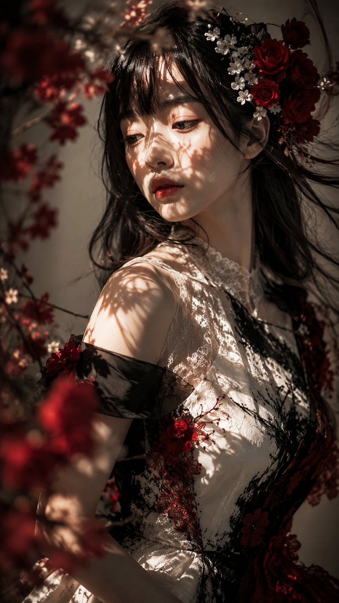 Gothic Garden Melancholy Portrait