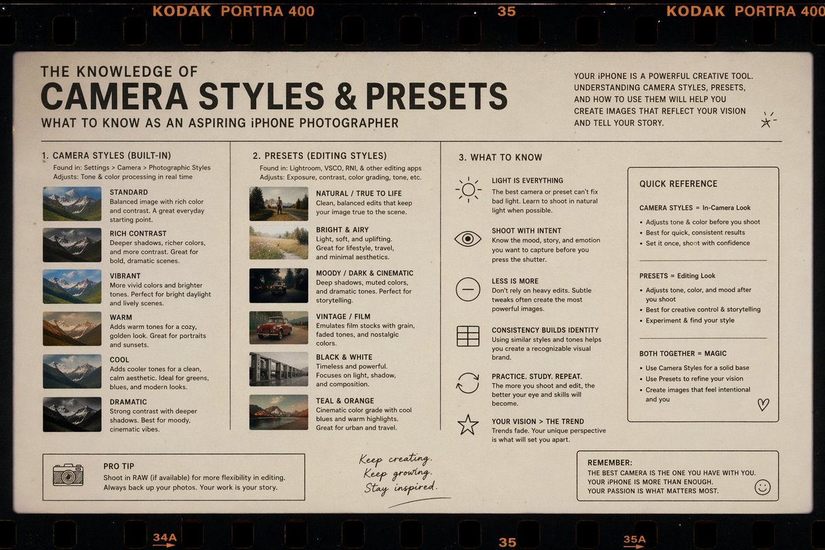 Film Photography Style Guide Diagram