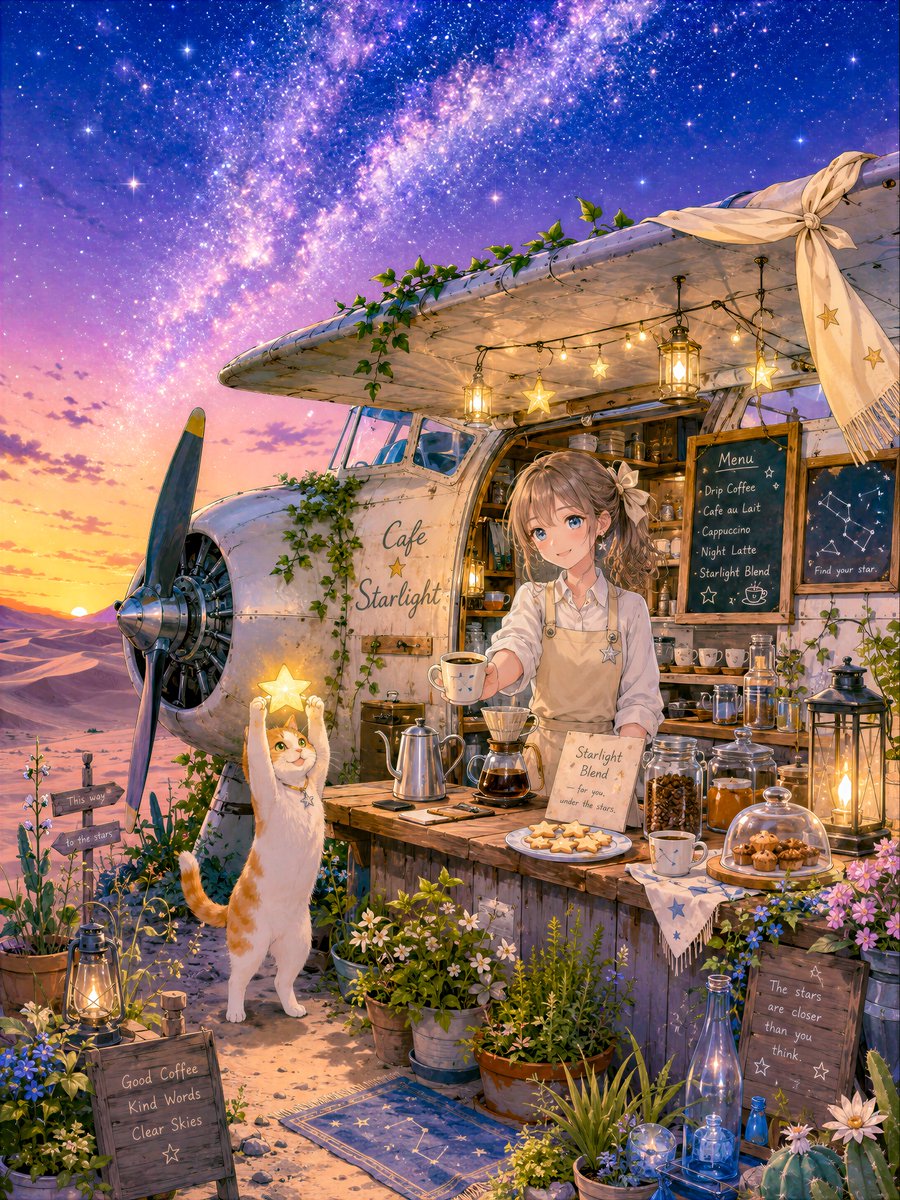 Desert Starry Airplane Café