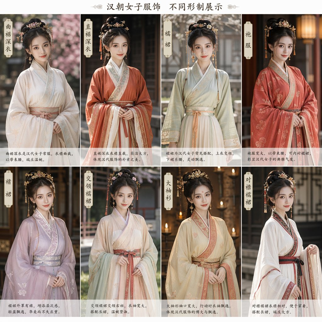 Han Dynasty Women's Eight Garment Styles