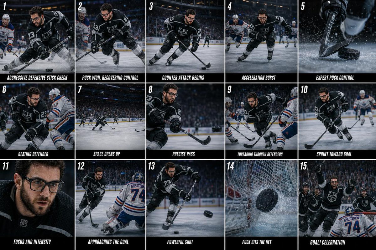 Cinematic Hockey Goal Sequence
