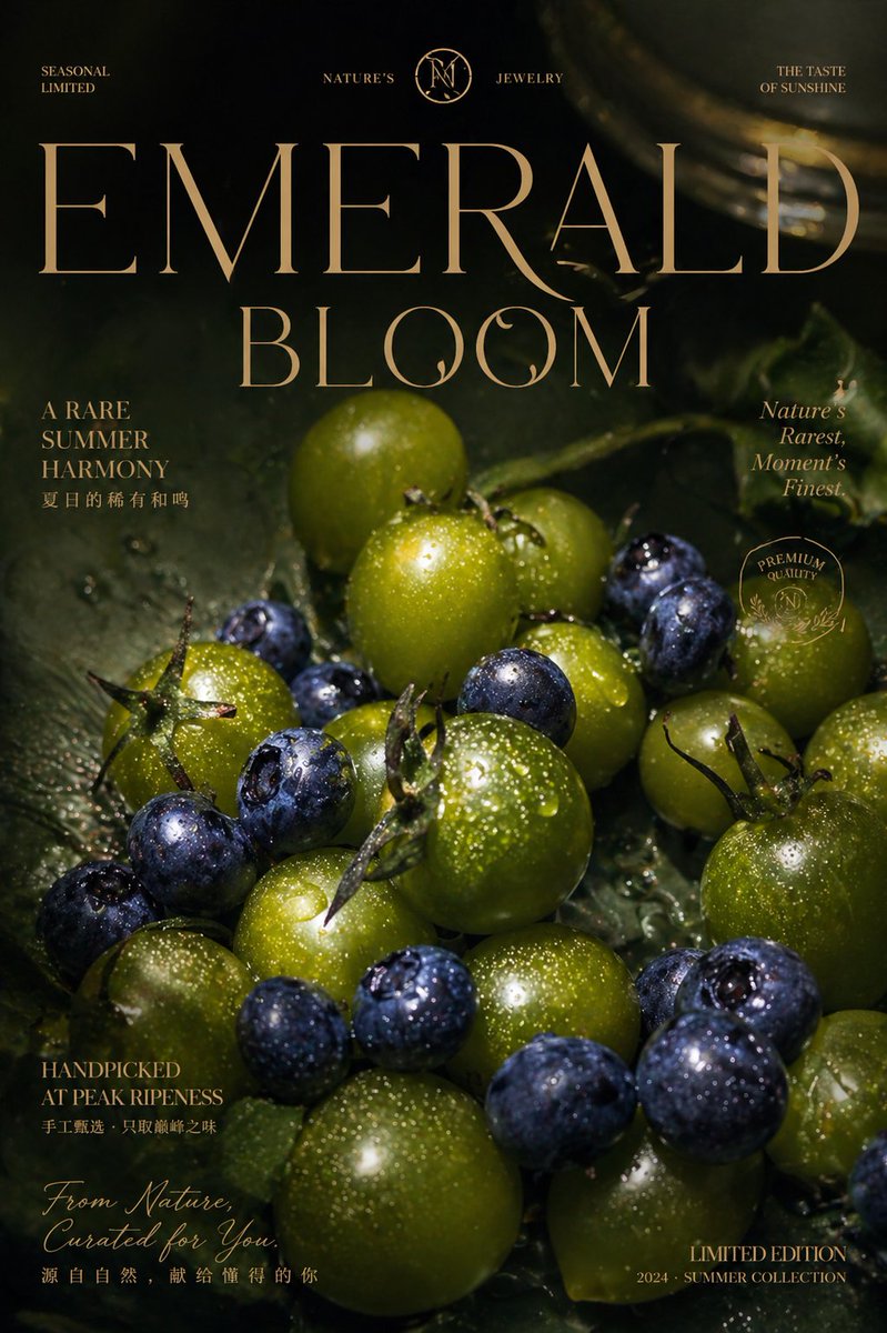 Emerald Bloom Luxury Poster