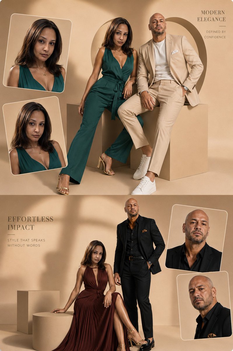 Luxury Fashion Editorial Couple Poster