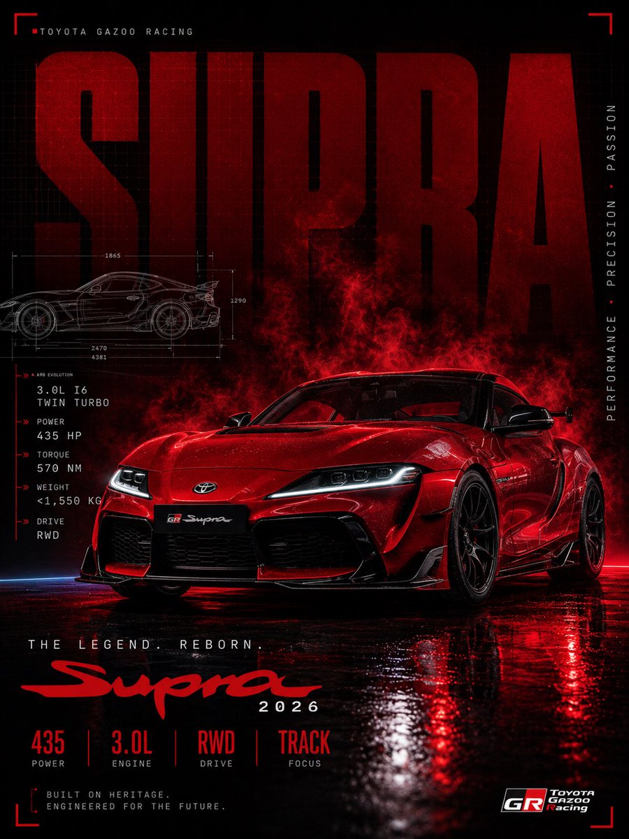 Toyota GR Supra Racing Poster