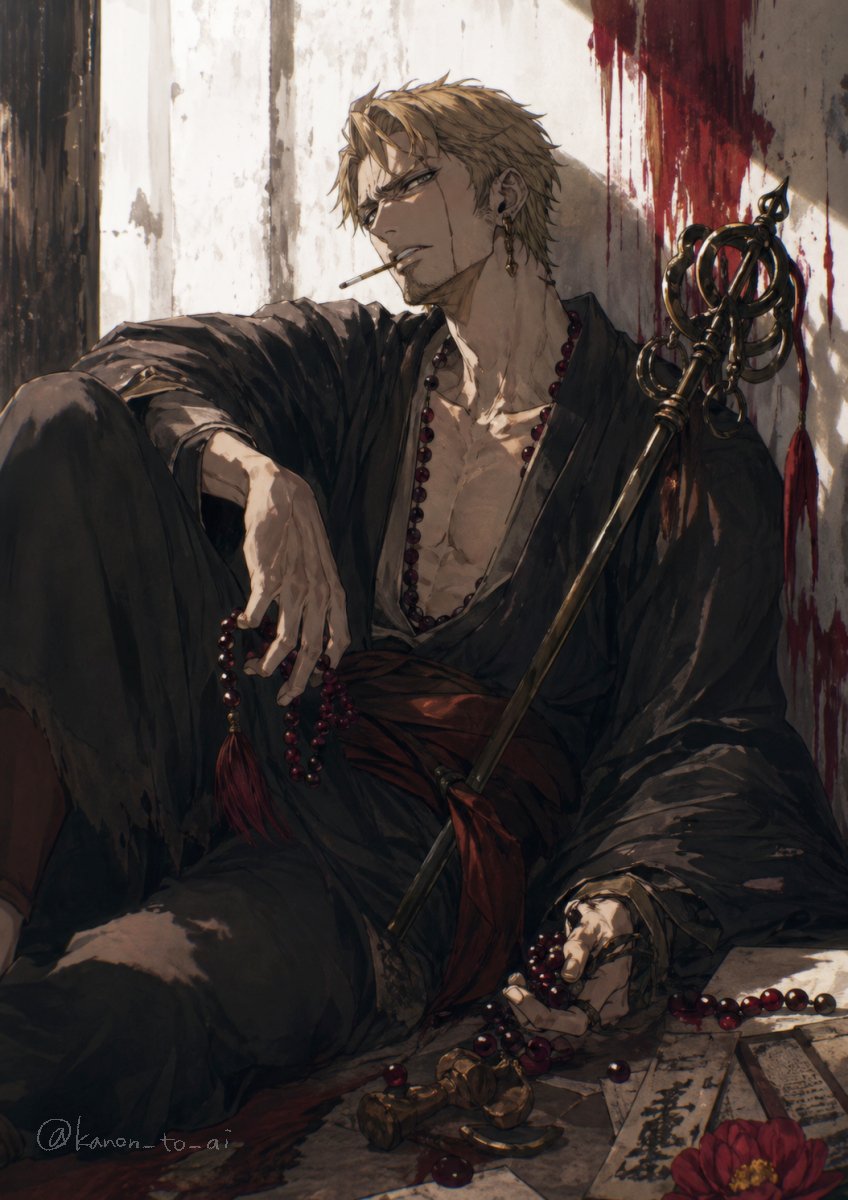 Wounded Dark Fantasy Anime Youth