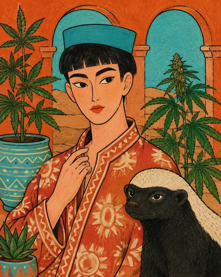 Folk Fashion Hand-Painted Illustration