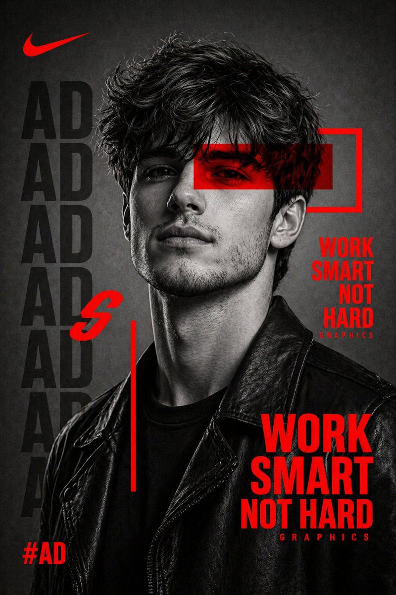 Bold Red Black Streetwear Poster