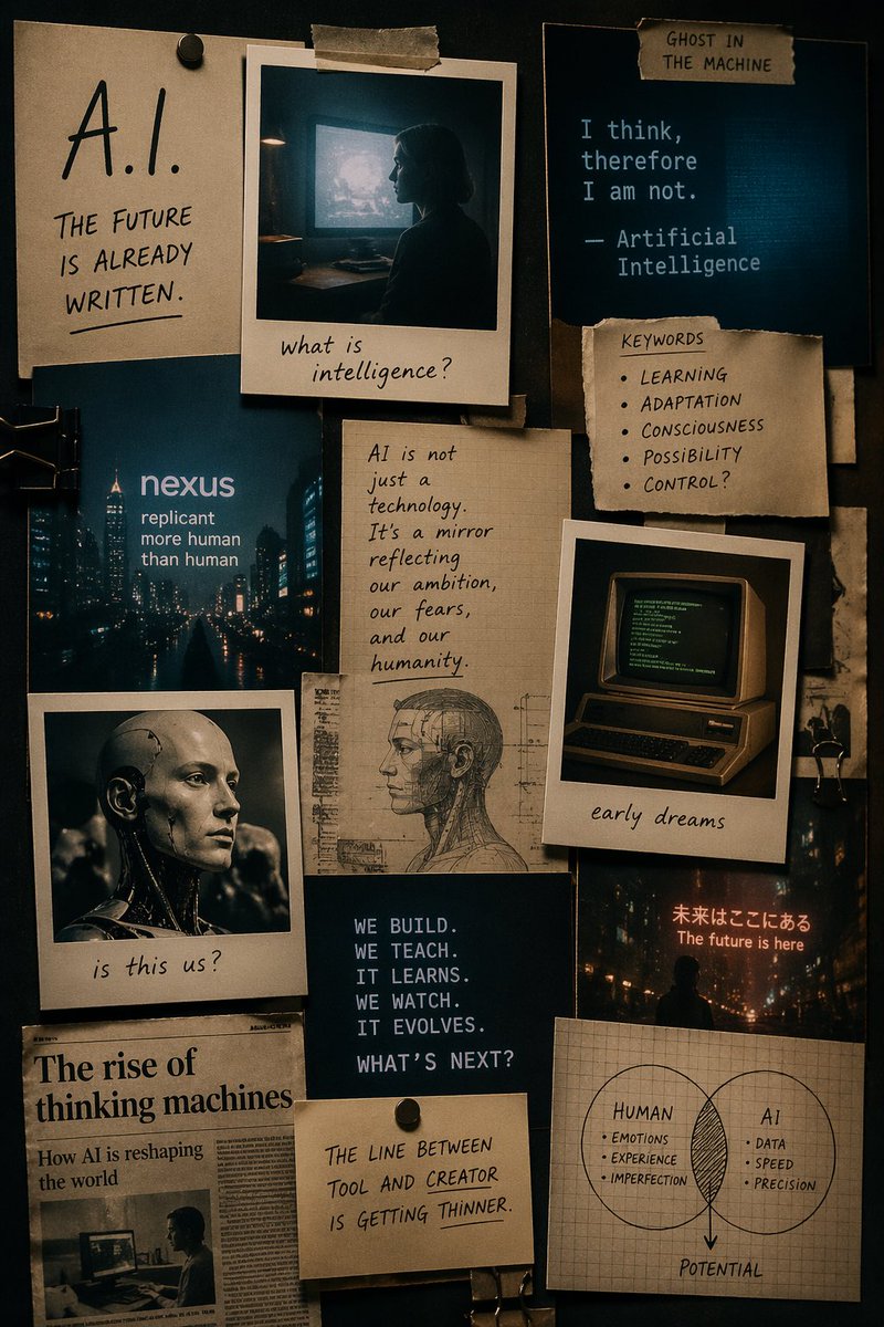 Nostalgic AI Mood Board