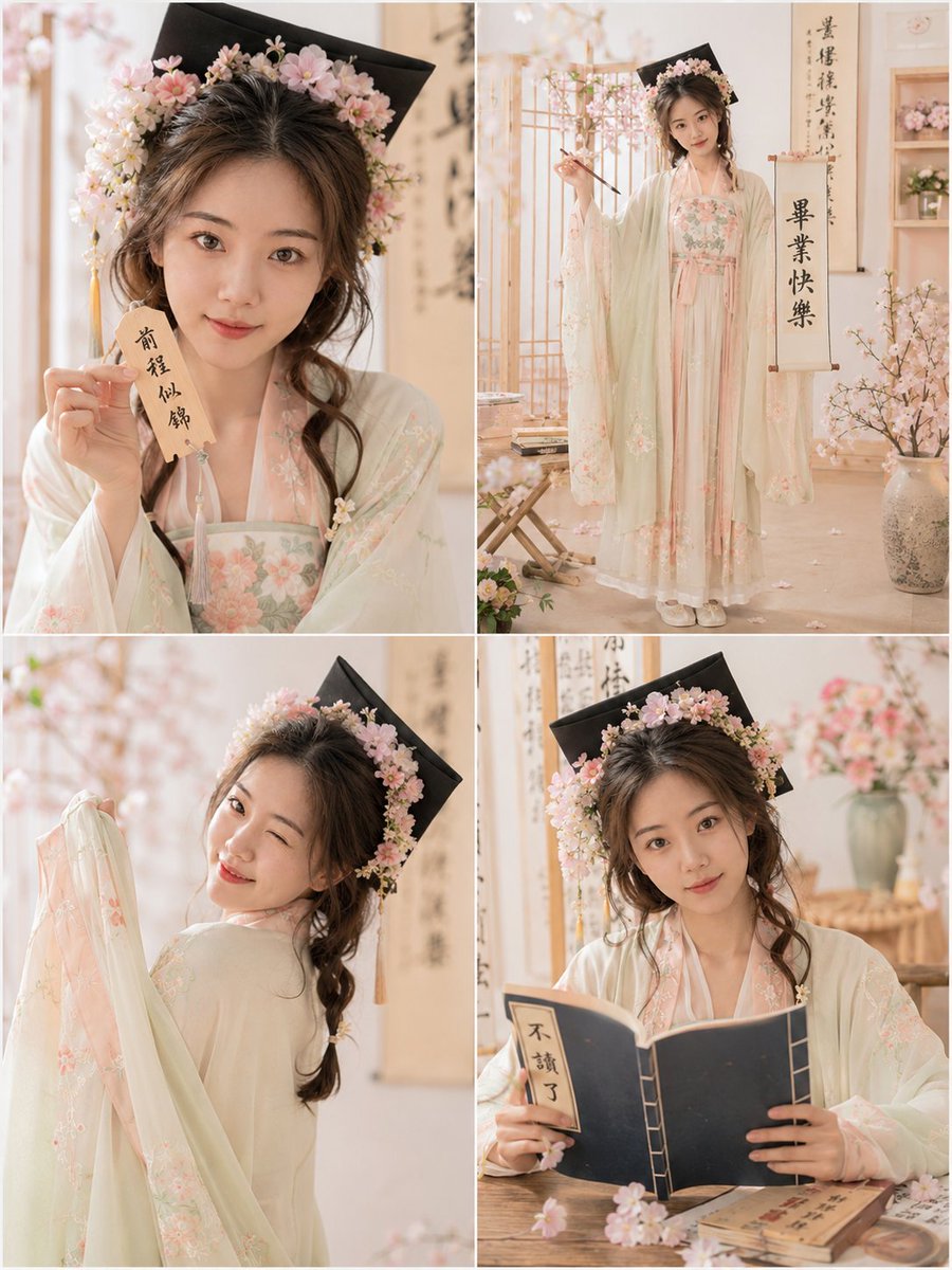 Playful Hanfu Graduation Quad