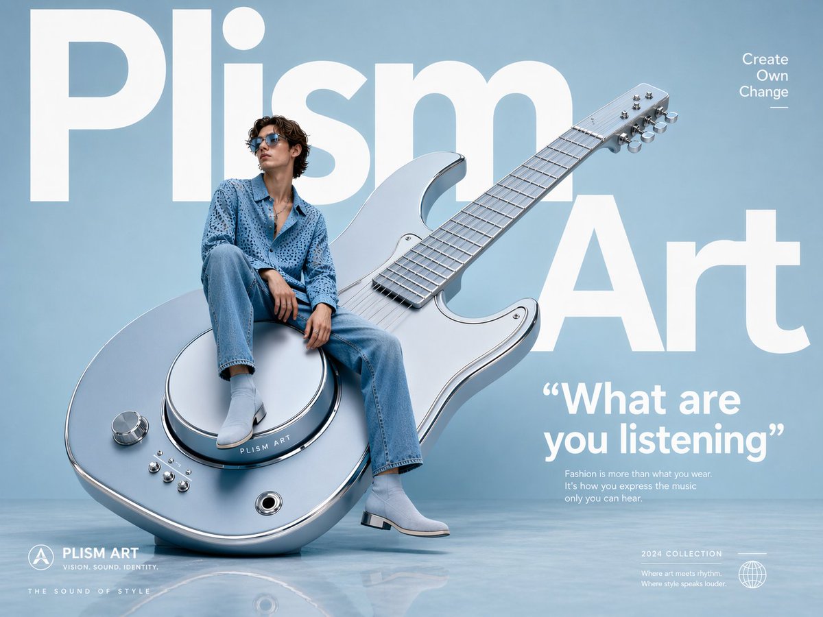 Avant-Garde Guitar Fashion Ad
