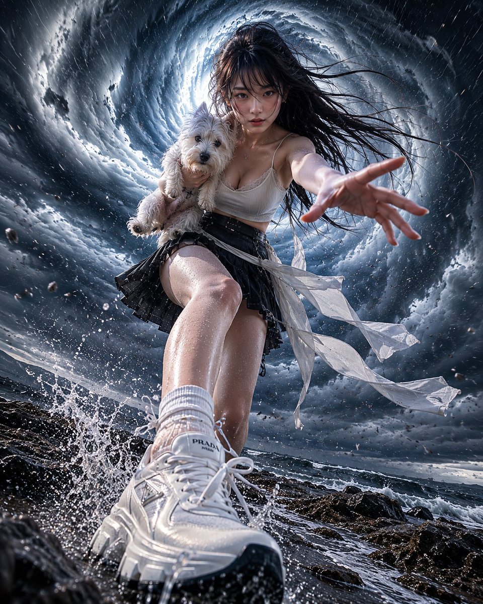 Storm Cinematic Seaside Portrait
