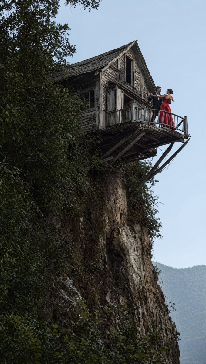 Ballroom Dance On Precarious Cliff Balcony