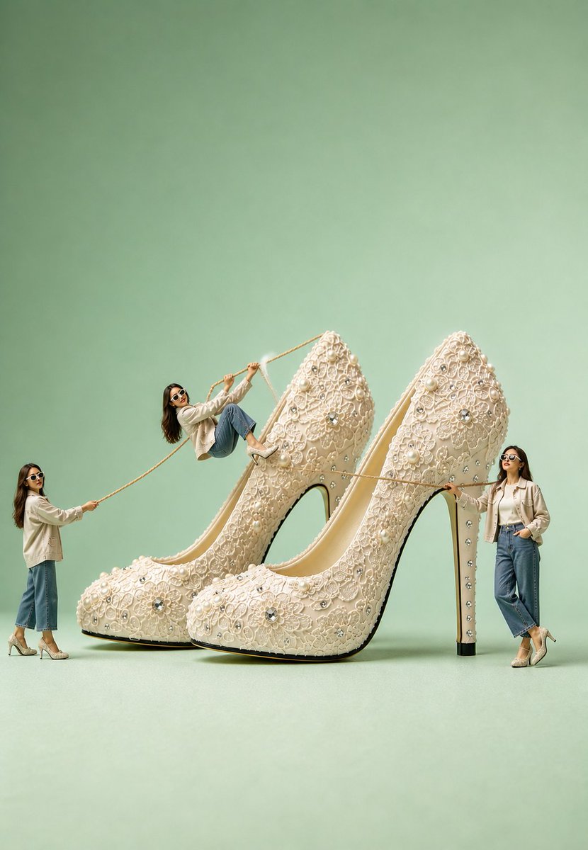 Surreal Miniature Bridal Sandals Ad