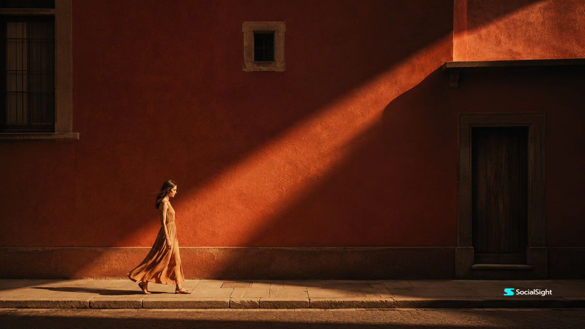 Golden Light Solitary Walk