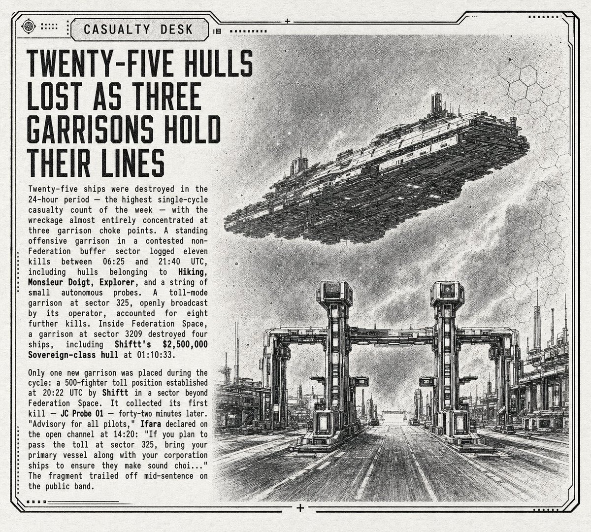 Retro Sci-Fi War Bulletin Front Page