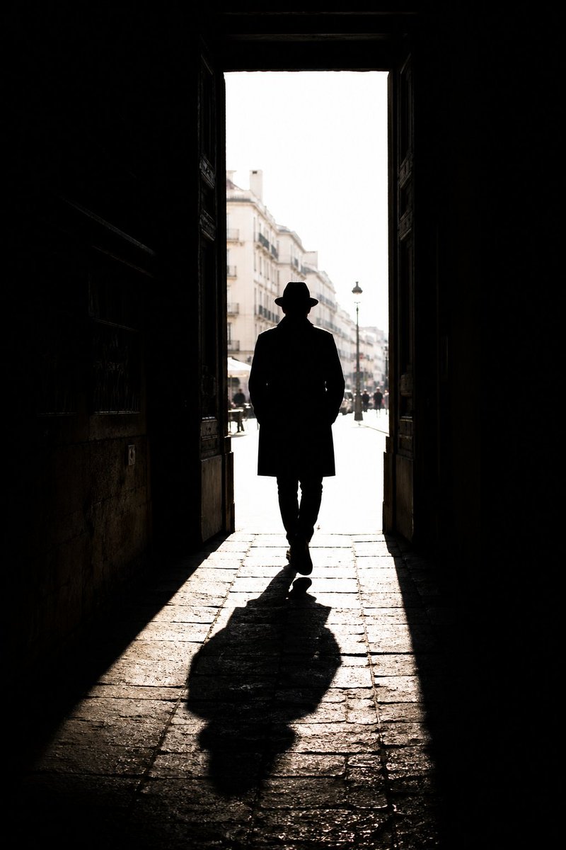 High Contrast Street Silhouette Photography