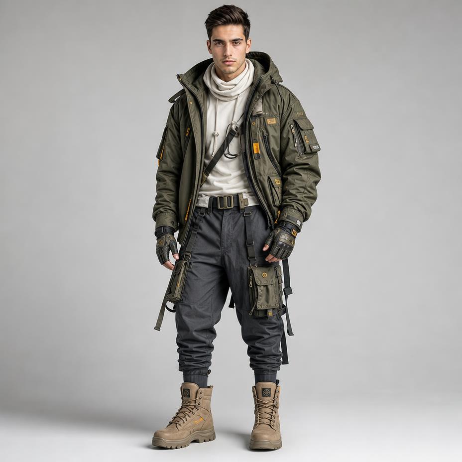Futuristic Techwear Fashion Portrait