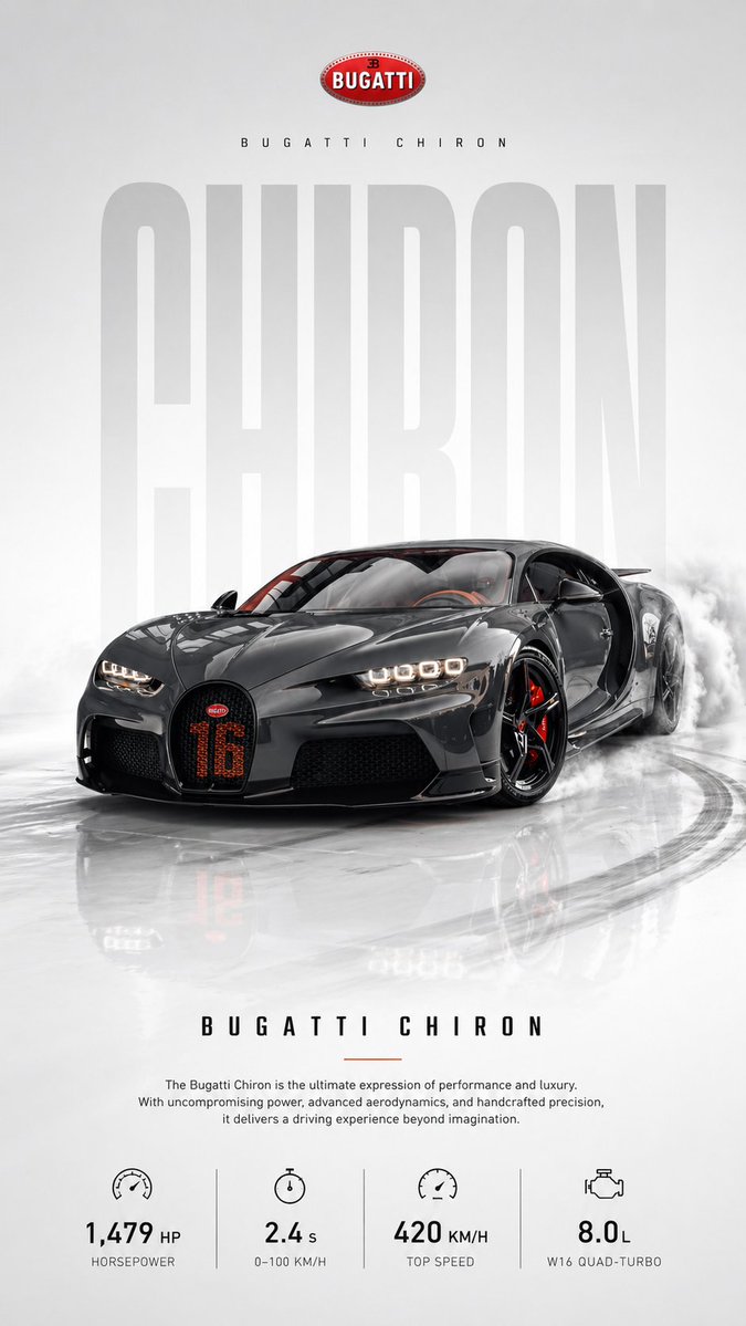 Ultra-Clean Drifting Car Poster Design