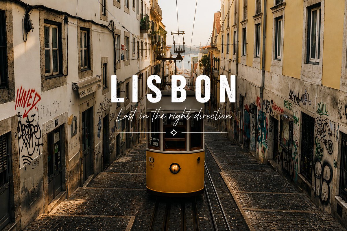 Cinematic Lisbon Vintage Tram Poster