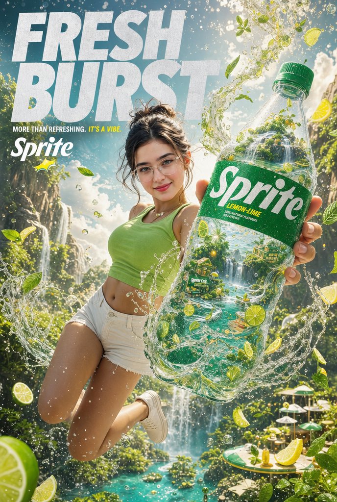 Sprite Tropical Splash Ad Poster