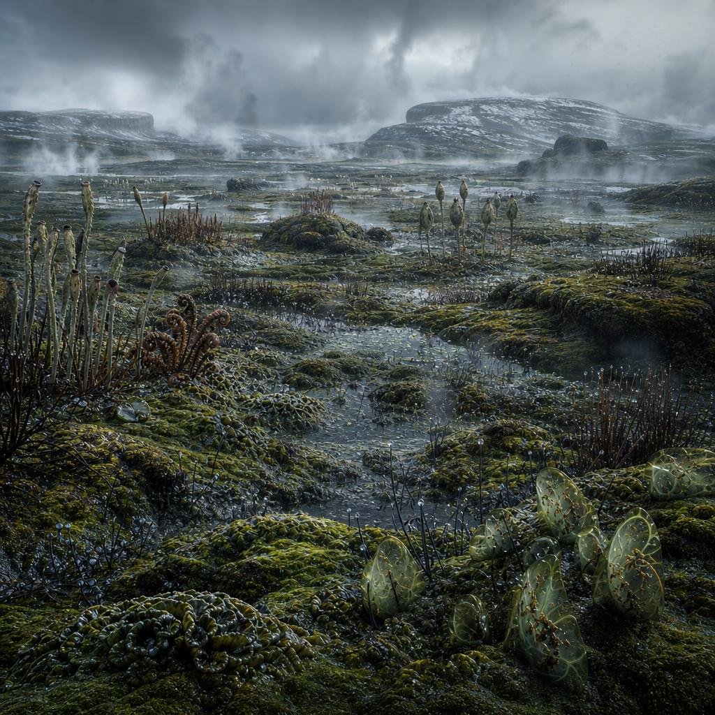 Cinematic Prehistoric Alien Swamp Landscape