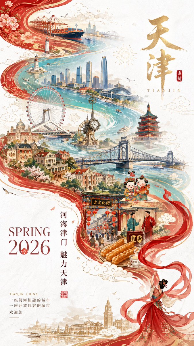Tianjin Spring Festive Poster