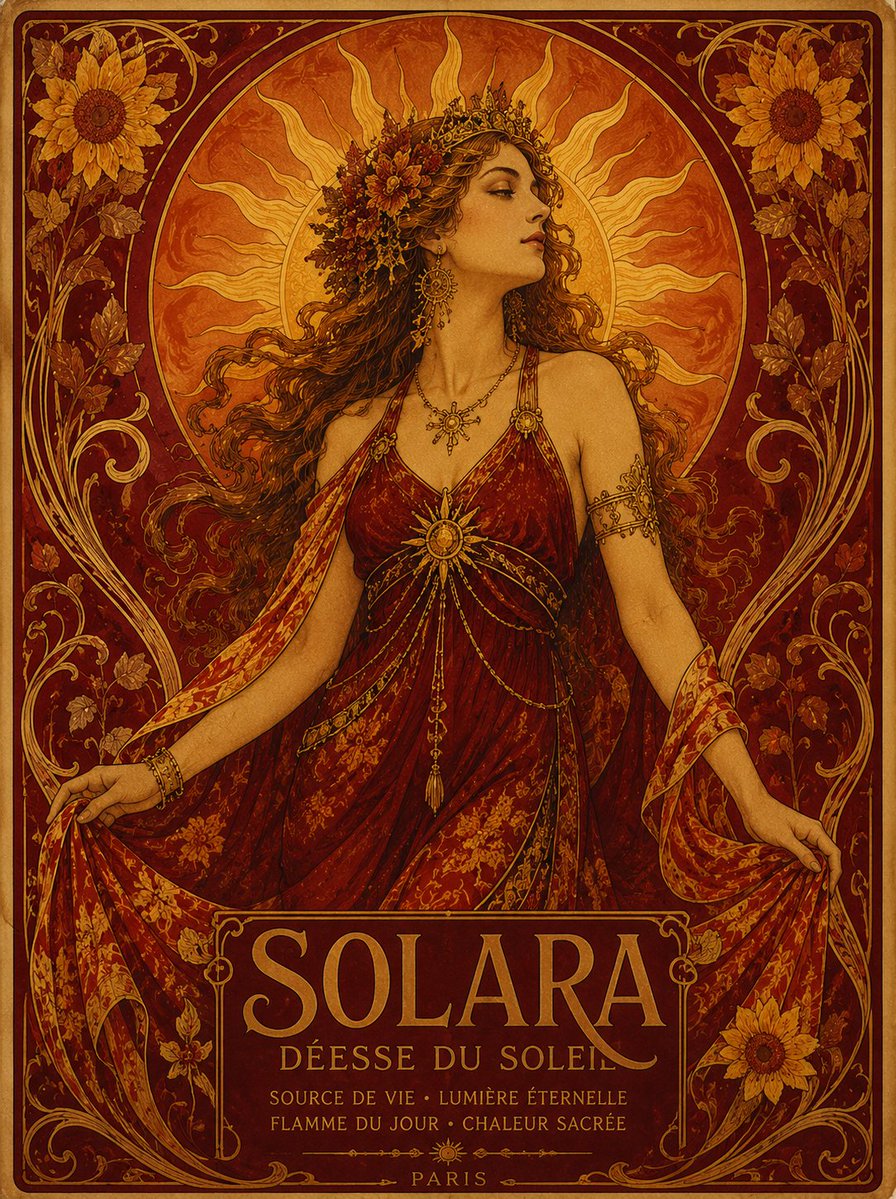 Radiant Sun Goddess Poster
