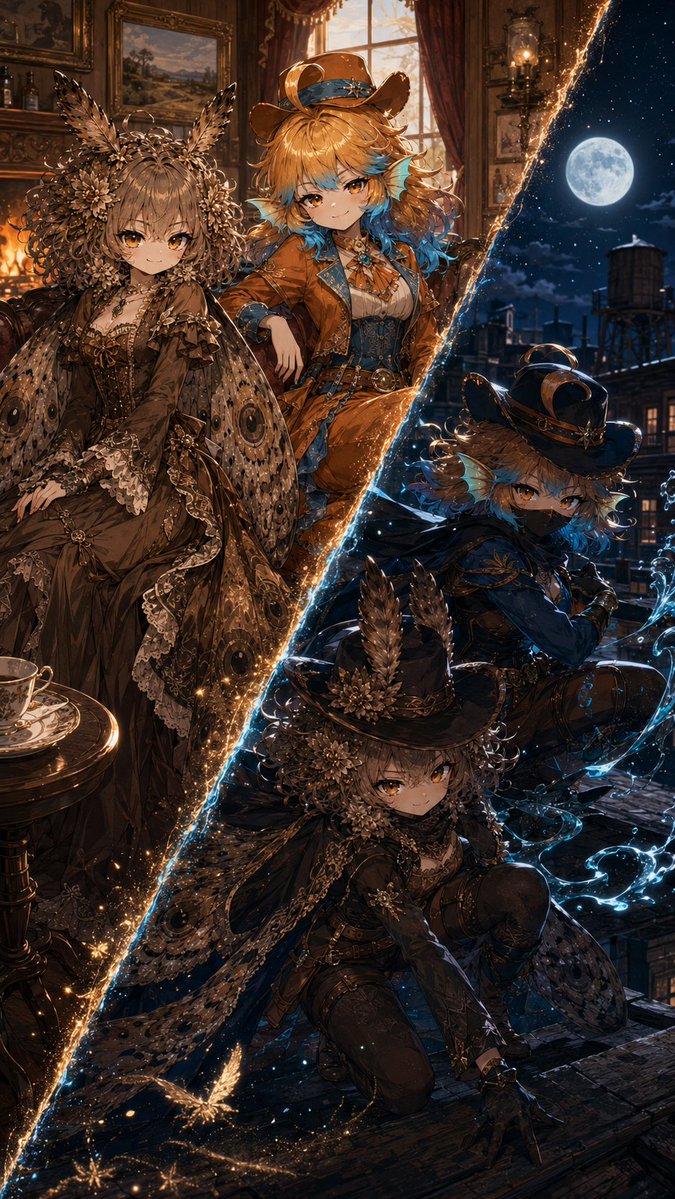 Character Dual Era Contrast Art