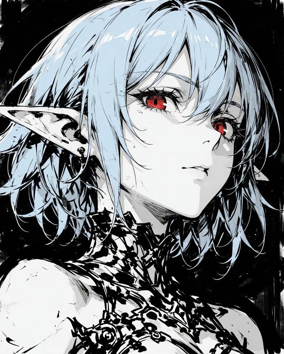 Cyborg Elf Censored Portrait