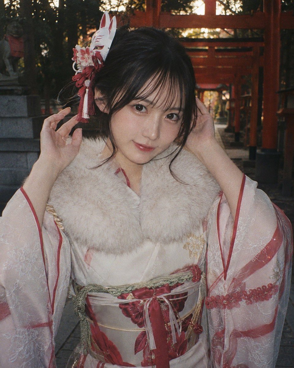 Cinematic Shrine Maiden Film Portrait