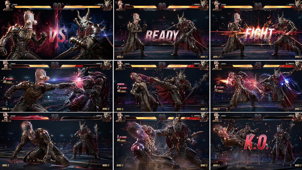 Tekken Style Fighting Game Storyboard