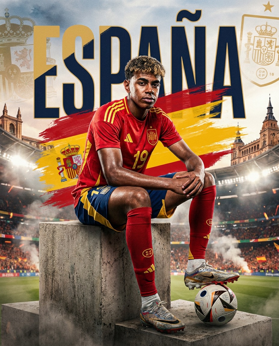 Spain World Cup Dramatic Poster