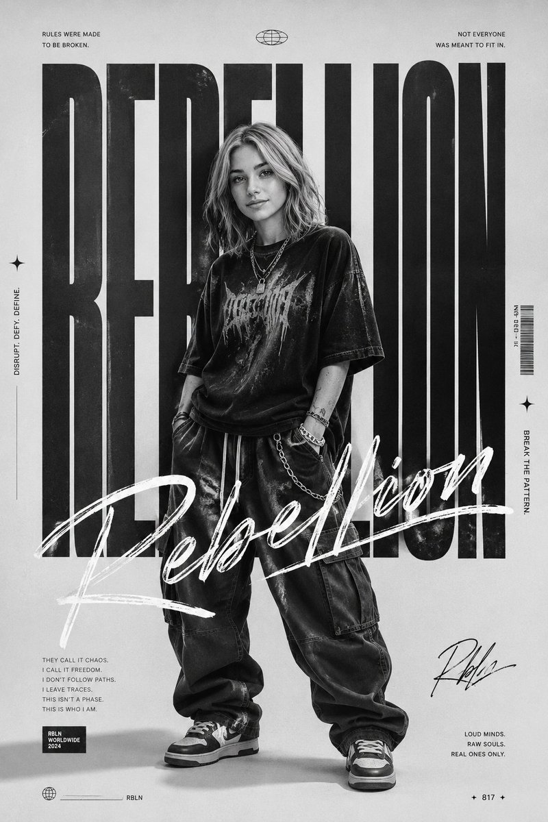 RBLN Rebellion Streetwear Poster