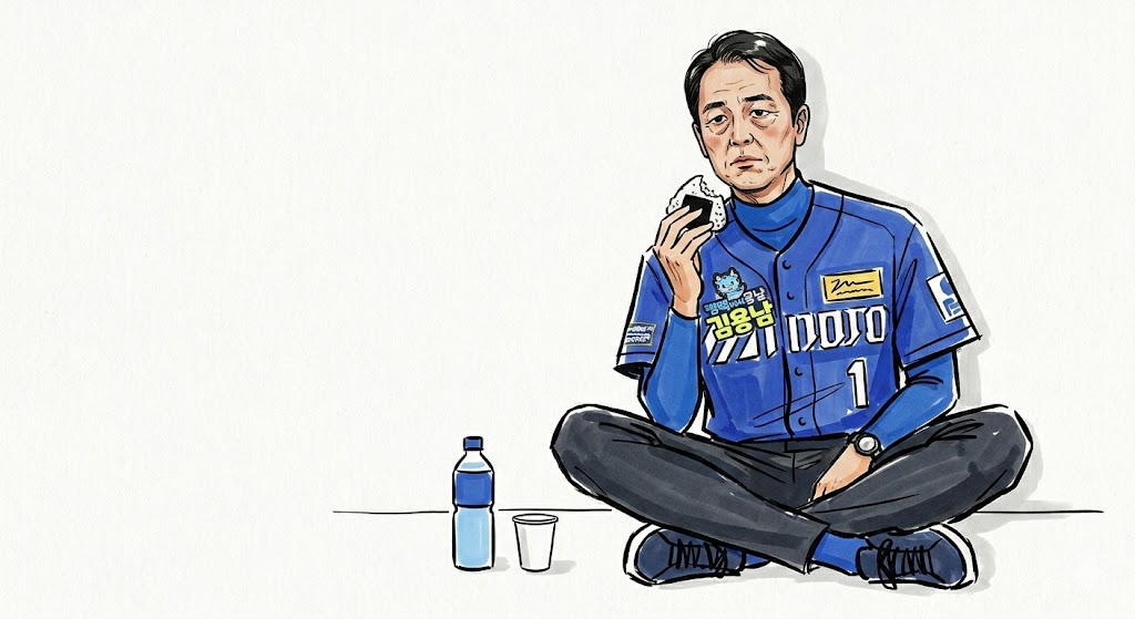 Melancholic Baseball Player Editorial Illustration