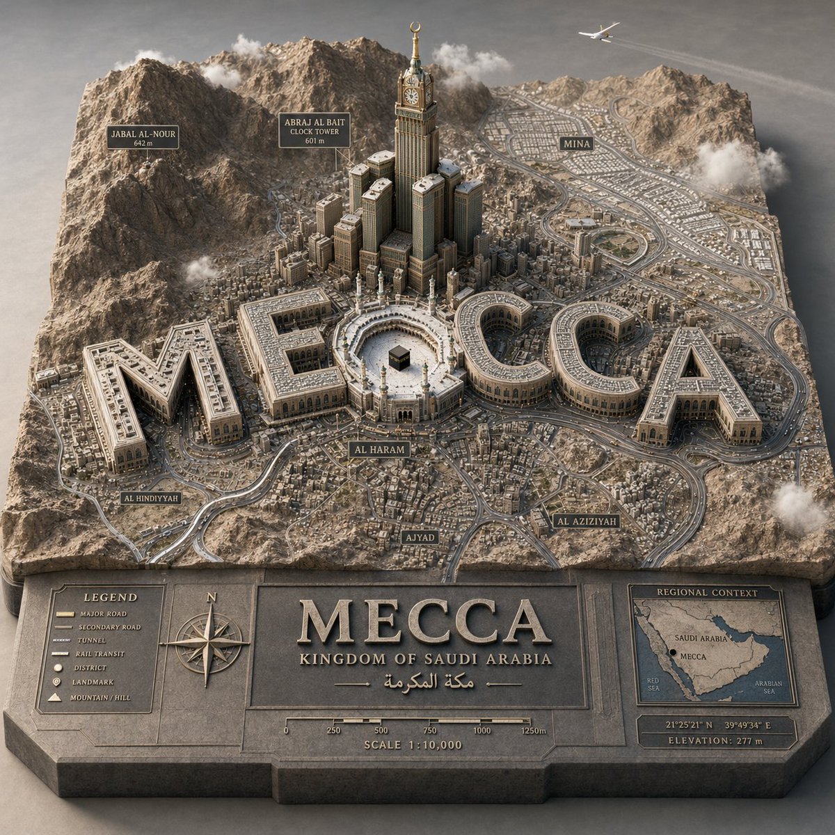 Parametric City Relief 3D Model